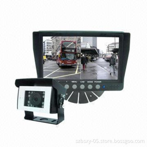 Bus rear view system with 7-inch monitor and camera for farm tractor
